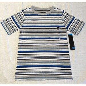 Tony Hawk T-Shirt Boys Small (8) Skater Single Striped Pocket Tee NWT